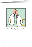 Just Married -gay -Announcement card