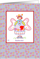 Bedankt! Dutch Thank You, Cute Illustrated Angel card