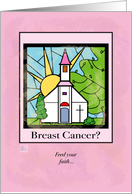 Get well wishes for Breast Cancer patients - Feed your Faith card