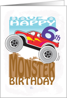 Happy 6th Birthday, Monster Truck card