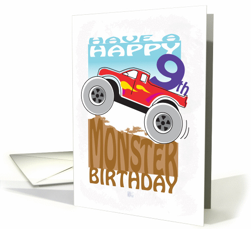 Happy 9th Birthday, Monster Truck card (961237)