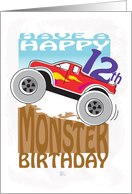 Happy 12th Birthday, Monster Truck card