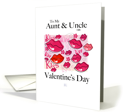 Valentine's Day -Aunt & Uncle-Lips,Love,Kiss card (979067)