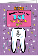 Occassions, First/ 1st Lost Tooth ?, for Niece card