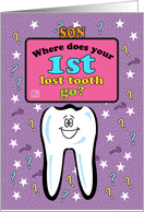 Occassions, First/ 1st Lost Tooth ?, for Son card