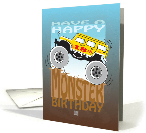 Happy 18th Birthday, Monster Truck card (998491)