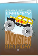 Happy 17th Birthday, Monster Truck card