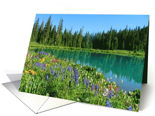 blue lakes blank note card (195760)