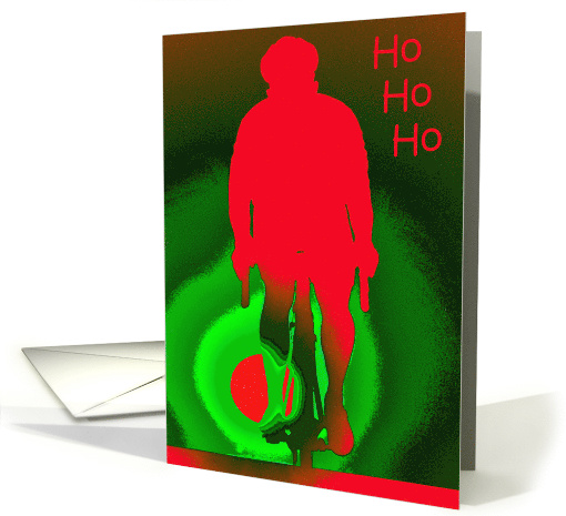 christmas bike ho ho ho card (308008)