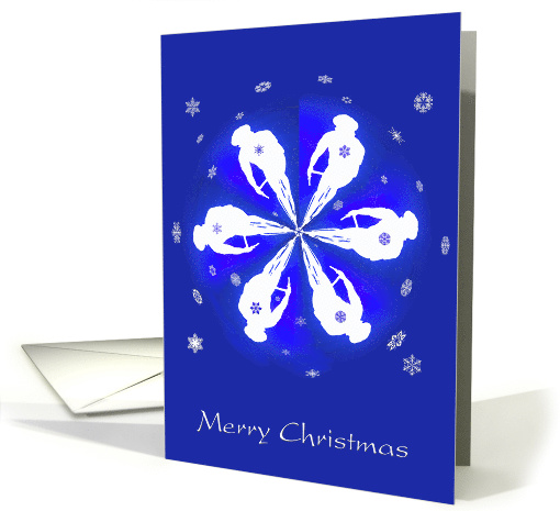 snowflake bike merry christmas card (308088)