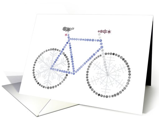 Christmas Snow Bike card (538374)
