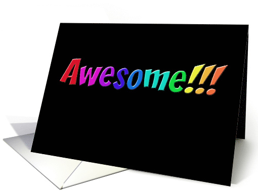 Awesome in Rainbow Colors card (626158)