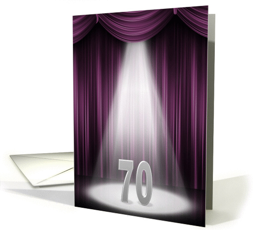 70th wedding anniversary in the spotlight in silver card (1017003)