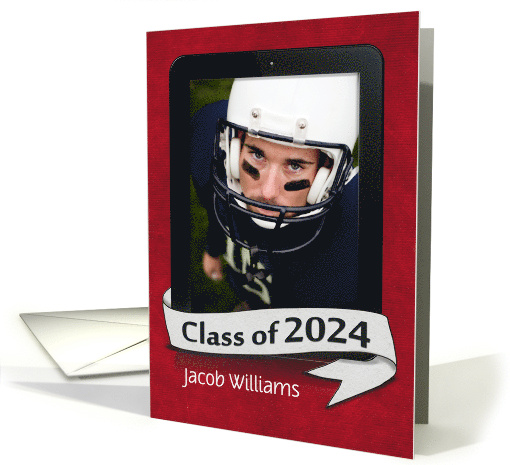 2024 Graduation Party Invitation Tablet Photo Frame With Banner card