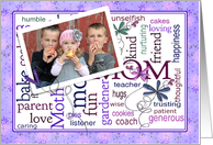 Mother’s Day Photo Card Word Cloud From All of Us card