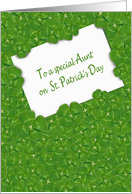 for Aunt on St. Patrick’s Day-white card in layers of shamrocks card