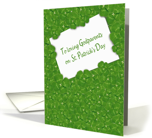 for Godparents on St. Patrick's Day white card in layers... (1233662)