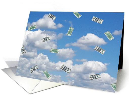 Money floating in the sky card (368939)