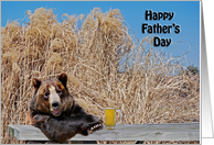 Father’s Day bear with a mug of beer card