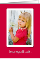 81st birthday-little girl with Queen Anne’s lace card