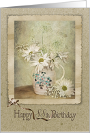 88th birthday-daisy-bouquet-vintage card
