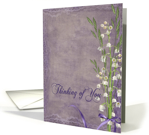 Thinking of You-lily of the valley bouquet card (836453)