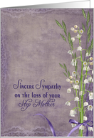 loss of step mother sympathy, lily of the valley bouquet card