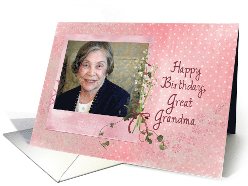 birthday for Great Grandma, lily of the valley photo card (898051)