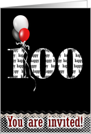 100th birthday, invitation, party, balloons card
