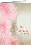 pink floral border for step mom’s birthday card
