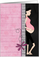 Expecting a baby announcement card
