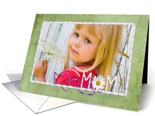 Daisy with petals photo card for Mom's Birthday card (922263)