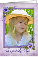 pansy photo card for Step Mom’s birthday card