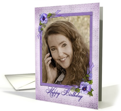pansy photo card for birthday card (924511)