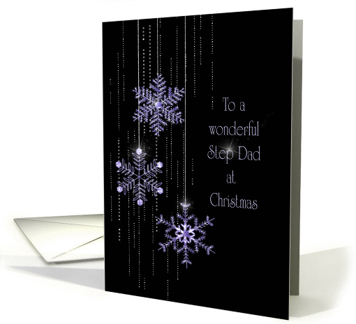 Christmas jeweled snowflakes for Step Dad card (925239)