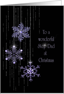 Christmas jeweled snowflakes for Step Dad card