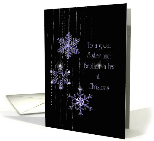 Christmas Jewel Snowflakes for Sister and Brother in law card (925251)