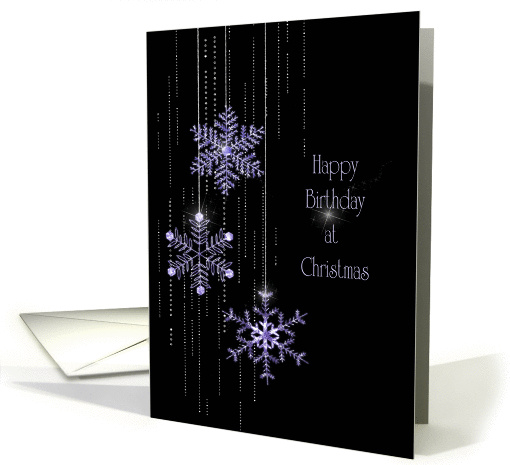 Christmas jeweled snowflakes for birthday card (925319)