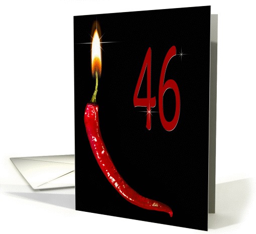 Flaming red pepper for 46th Birthday card (929251)