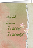 Soft floral pattern with torn edge border card