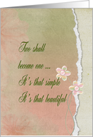 Soft floral wedding design card