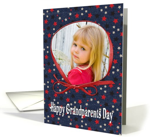 Happy Grandparents Day photo card with stars card (942609)