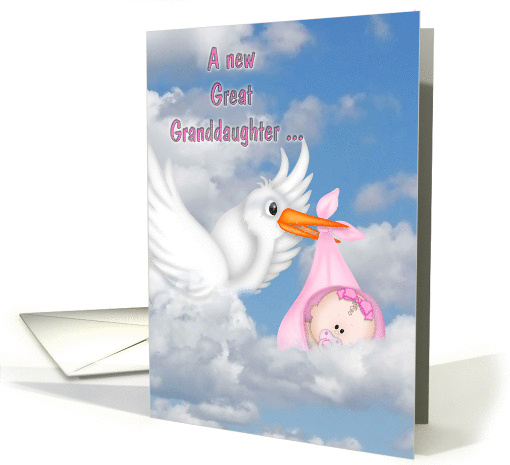 new great granddaughter with stork card (944939)