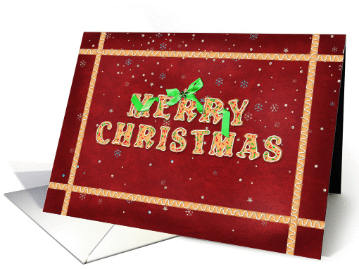 Christmas greeting for parents with gingerbread cookies card (952007)
