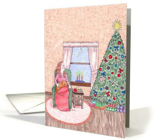 Merry Christmas-Sending warm wishes card (1334020)