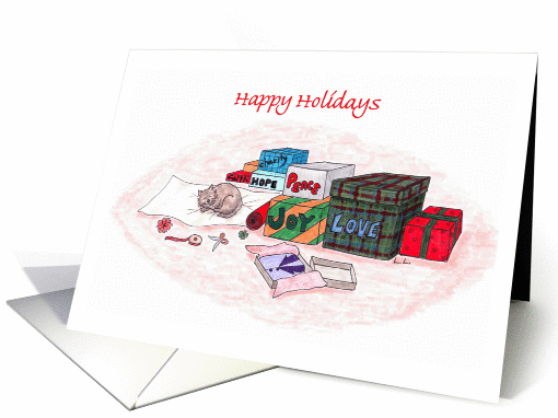 Happy Holidays-Love, Peace, Joy card (965237)