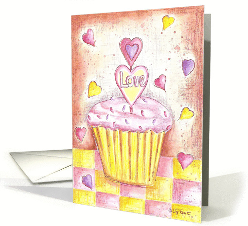 Valentine Cupcake card (161751)