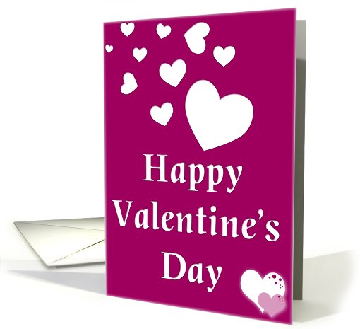 Valentine's Day Scatter Hearts card (757968)