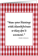 Be Thankful For Blessings Quote card