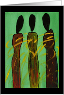 Symbiotic Sisters II - Blank Ethnic Art Card